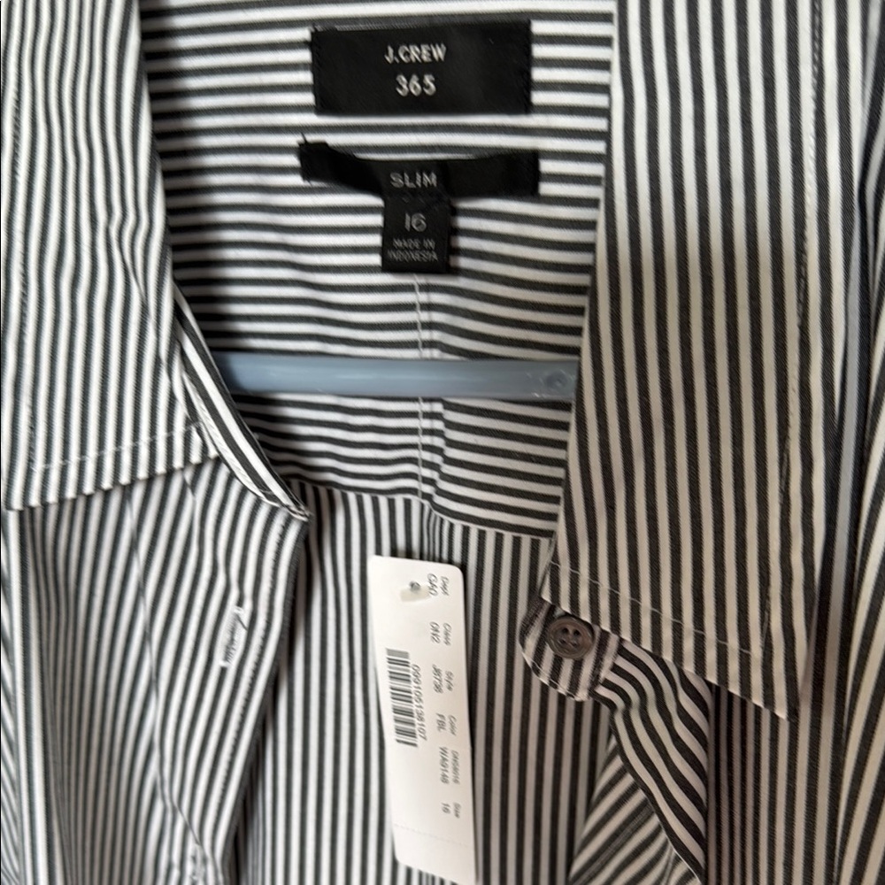 J.Crew Black and White Striped Shirt - Picture 3 of 3
